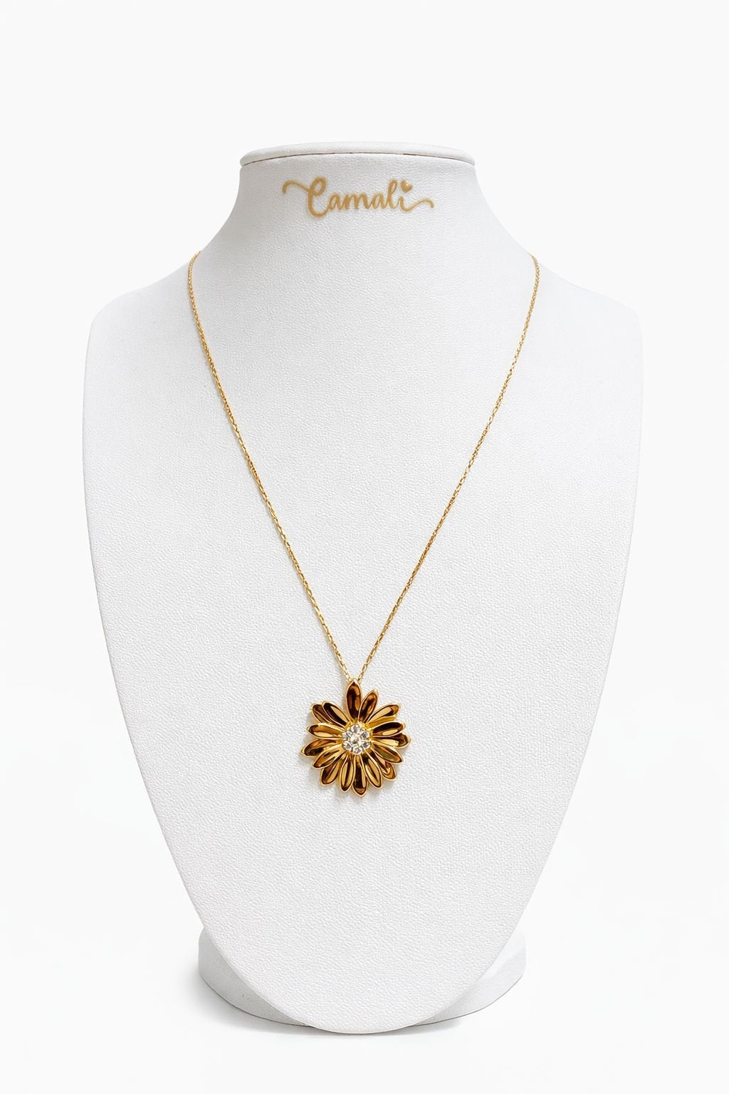Collier fleur d’or 18k, ajustable, 5.2g image 0