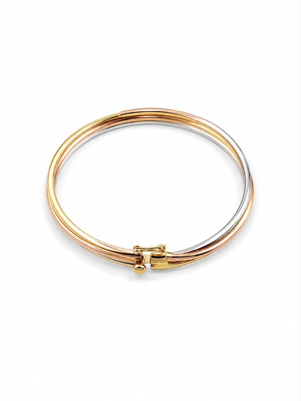 18k gold bangle 3 tones, size 18 (medium) 11.60g