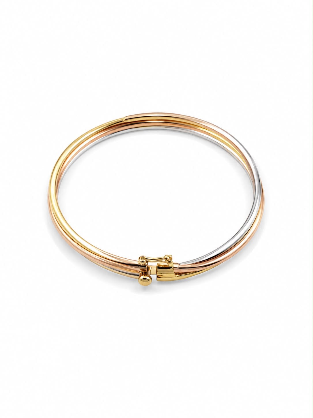 18k gold bangle 3 tones, size 18 (medium) 11.60g