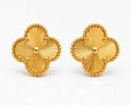 Boucles d’oreilles d’or 18k, trèfles 15mm (grand), 2.69g image 0