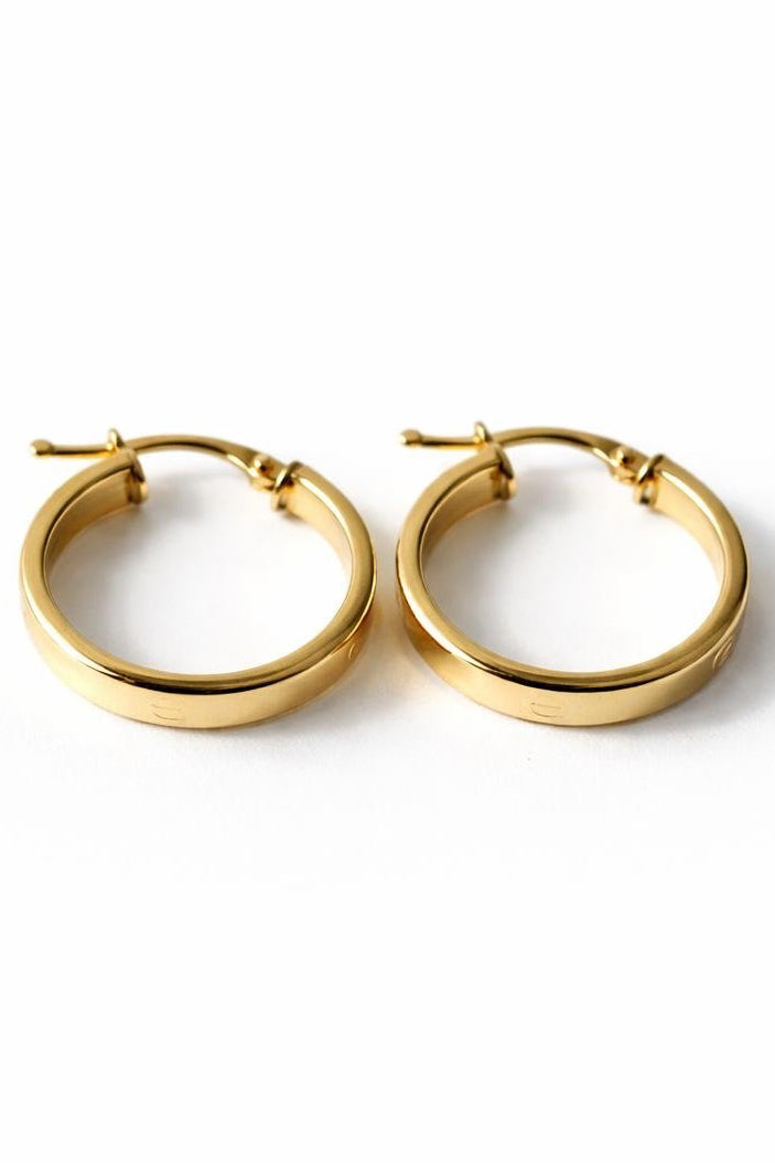 Boucles d’oreilles style love d’or 18k, 23mm, 2.73g image 0