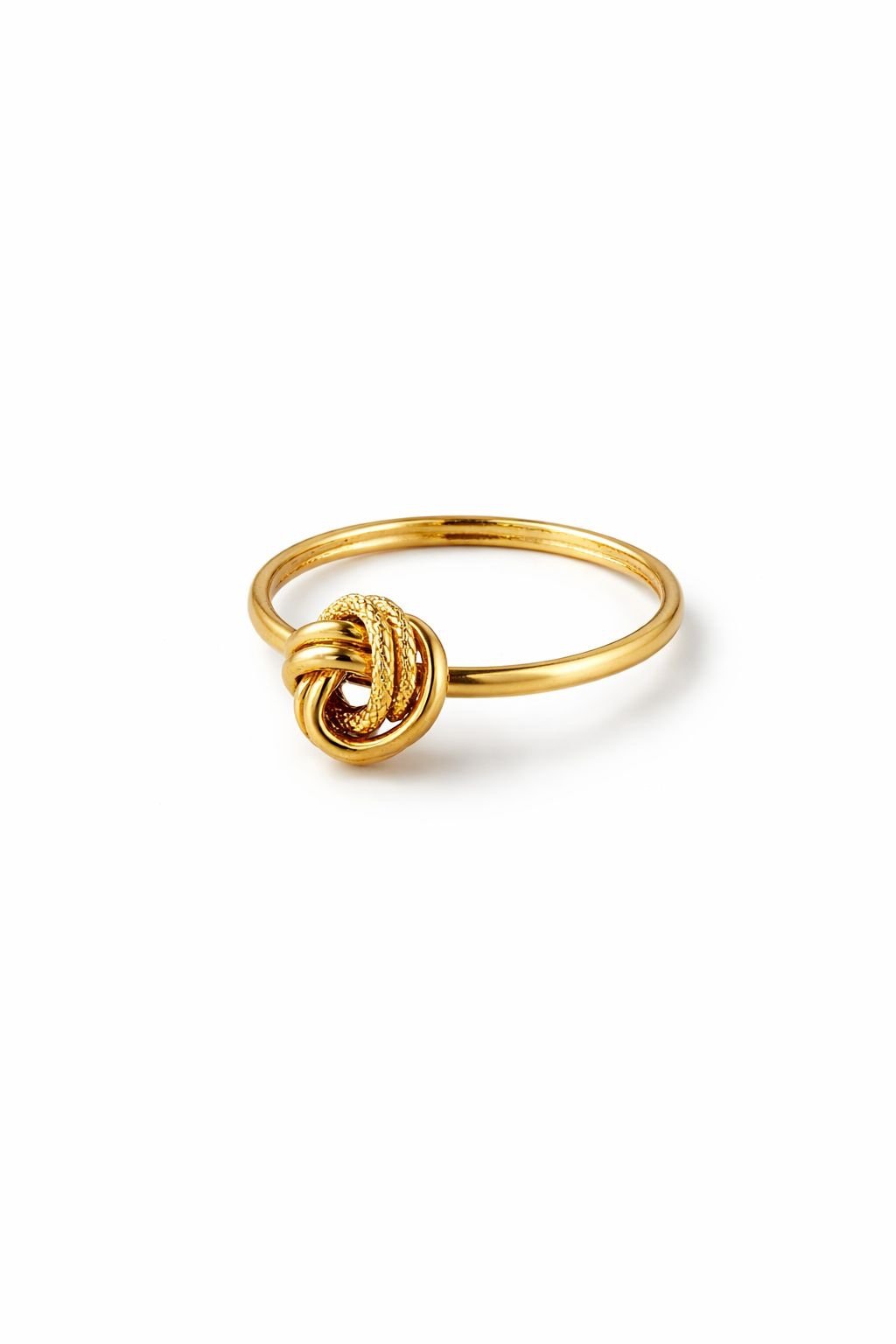Bague noeud d’amour d’or 18k, petit (6mm), taille 6.75, 1.16g image 1