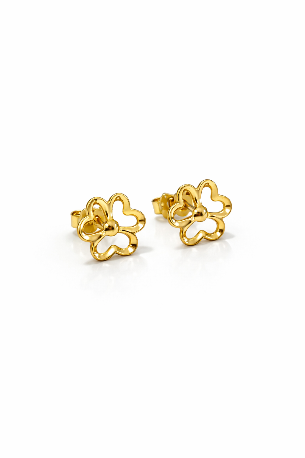 Boucles d’oreilles fleurs d’or 18k, 1.33g image 0