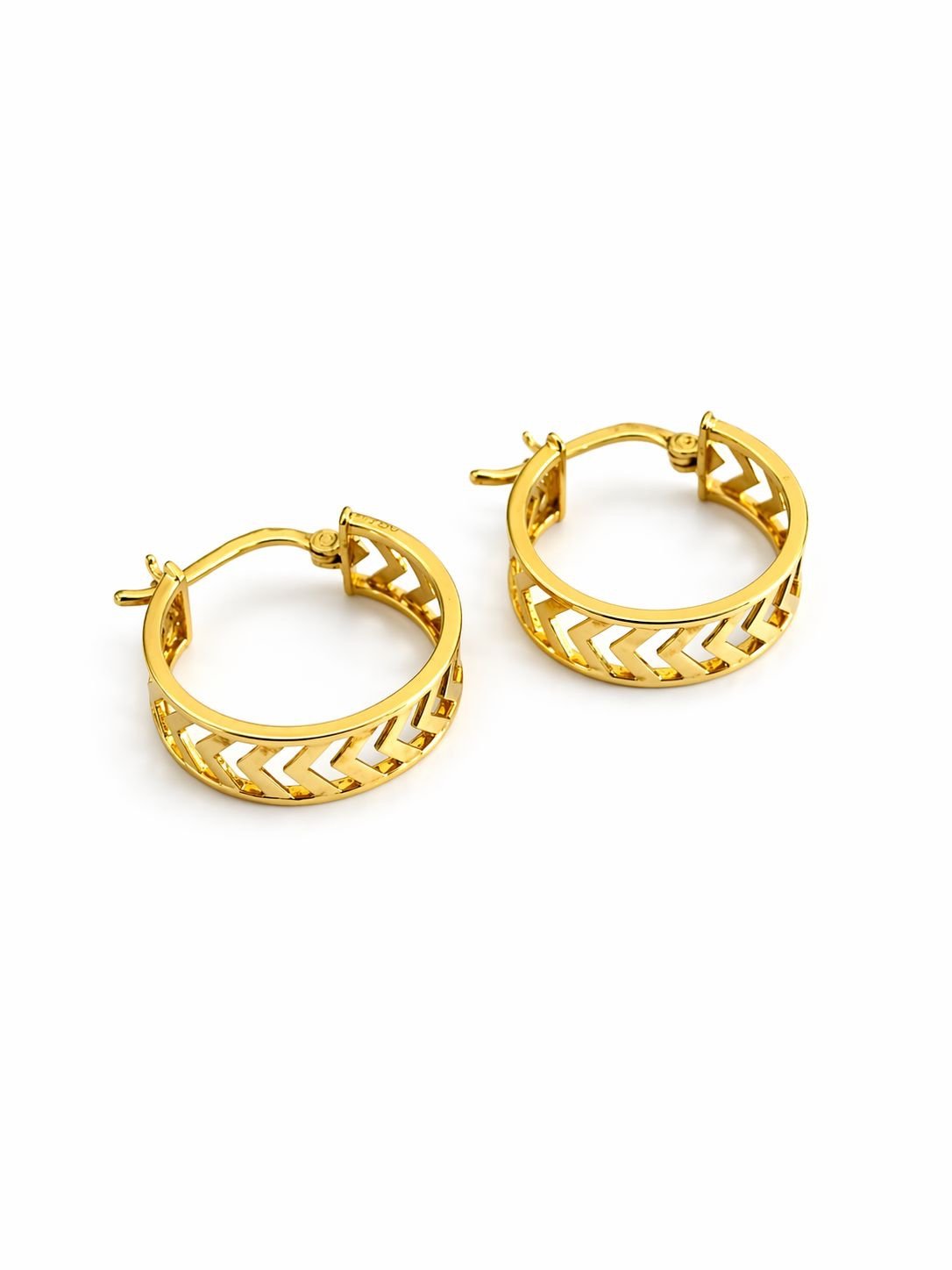 Anneaux V d’or 18k, 14mm, 2.6g image 0