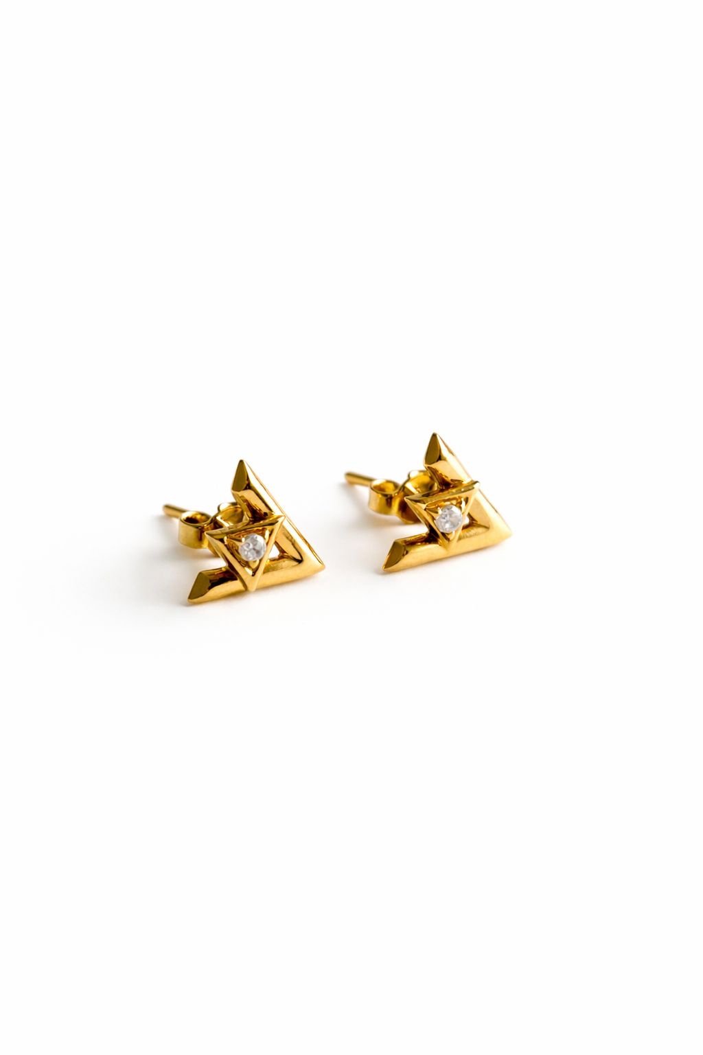 Boucles d’oreille V d’or 18k, 1.49g image 0