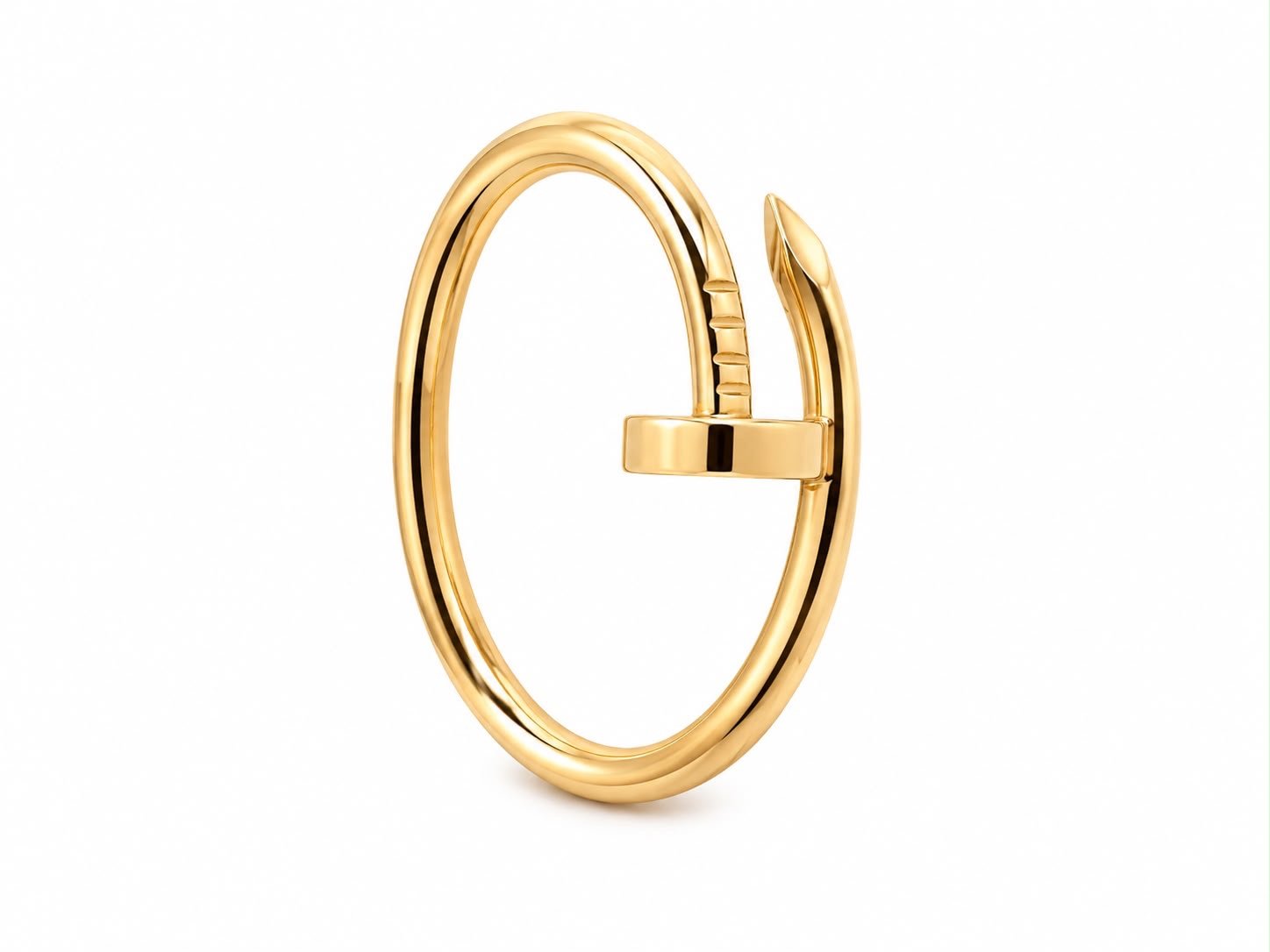 Bague clou d’or 18k, taille 6.5, 2.25g image 0