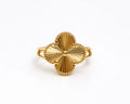 Bague trèfle d’or 18k, taille 5.5, 2.05g image 0