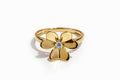 Bague trèfle d’or 18k, taille 7, 2.36g image 0