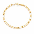 18k gold paperclip bracelet, 19cm, 1.79g