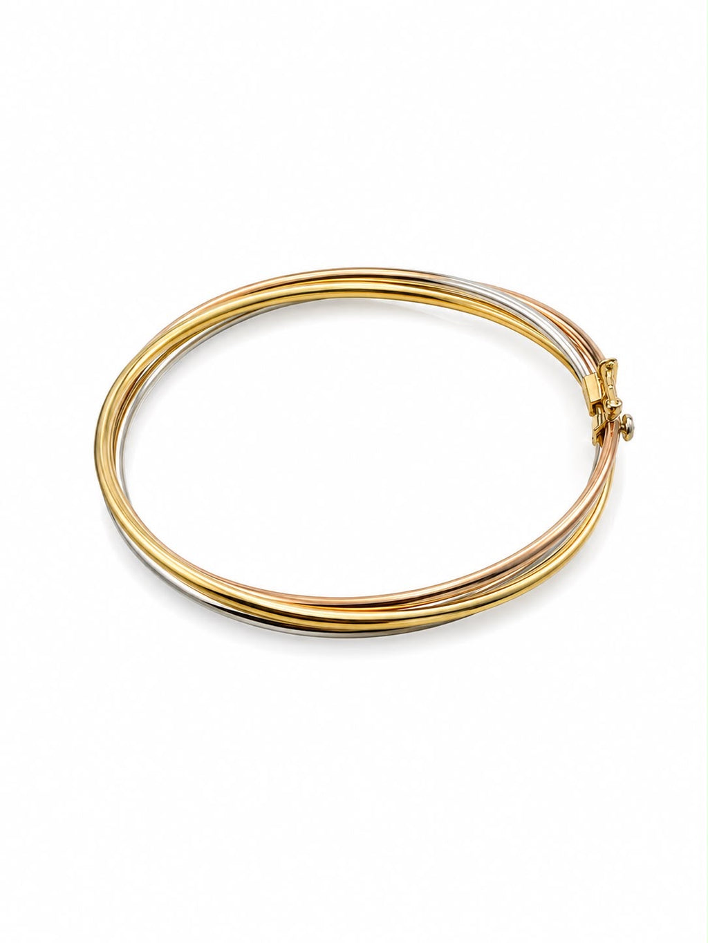 18k gold bangle 3 tones, size 18 (medium) 11.60g