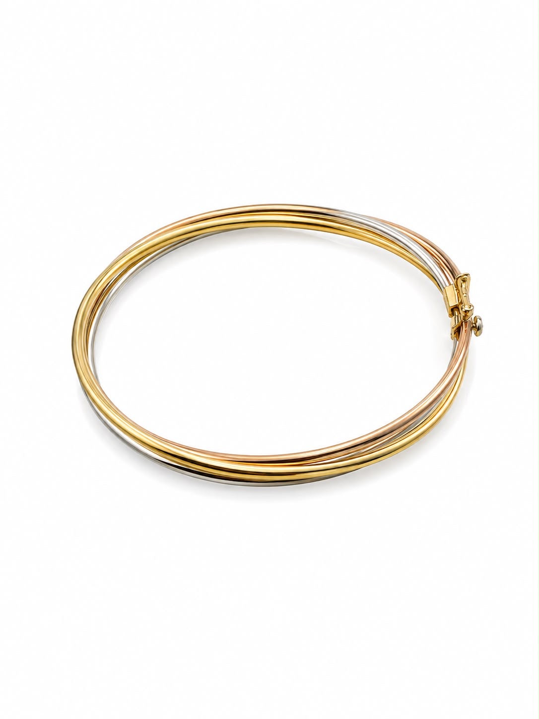 18k gold bangle 3 tones, size 18 (medium) 11.60g