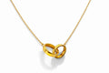 18k gold lock interlock necklace, 3.33g