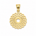 18k gold mandala pendant, 1.51g