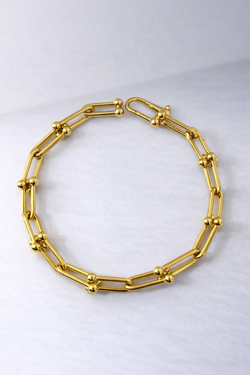 18k gold bracelet hard/ware inspired, 19cm, 4.55g