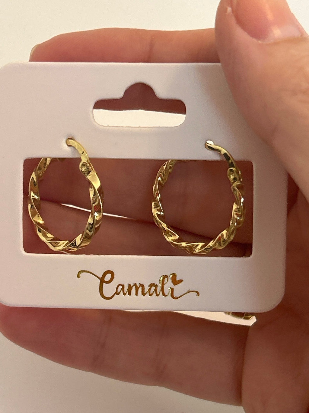 Créoles d’or 18k, 20mm, 1.70g image 1