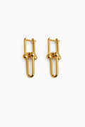Boucles d’oreilles d’or 18k, style hardware, 2.16g image 0
