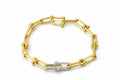 Bracelet d’or 18k, inspiration hardware, 18cm, 5.97g image 0