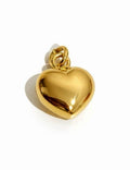 Pendentif cœur bombé d’or 18k, grand format, 2.99g image 0