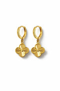 Boucles d’oreilles trèfles pendantes petit format 8mm, 1.86g image 0